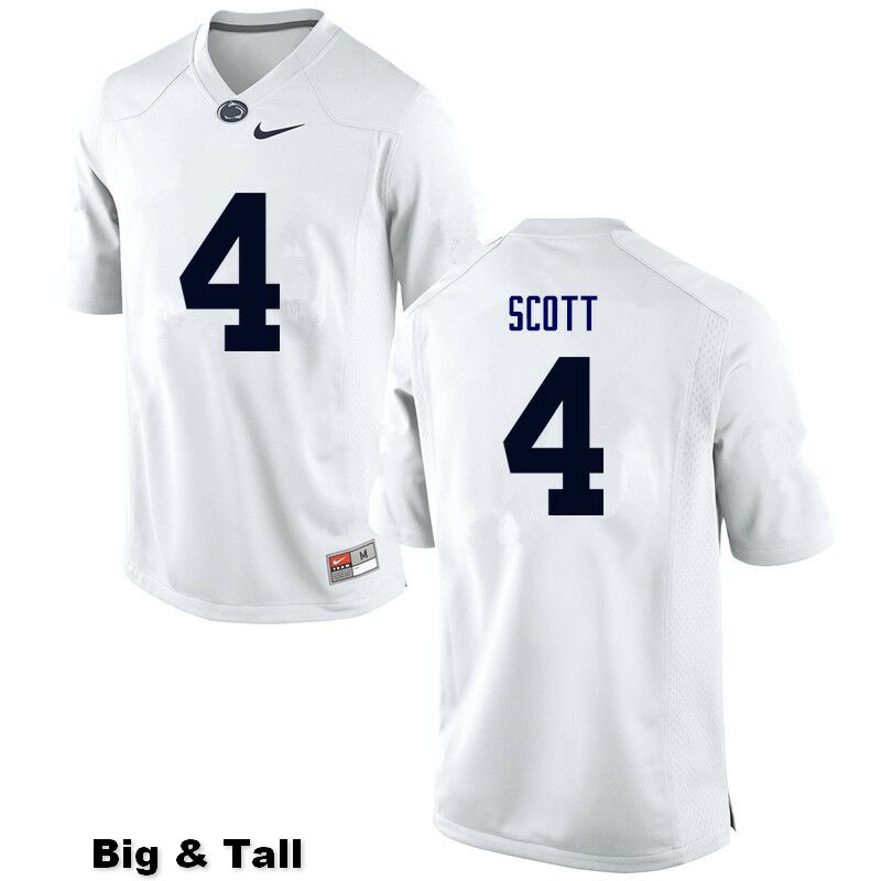 NCAA Nike Men's Penn State Nittany Lions Nick Scott #4 College Football Authentic Big & Tall White Stitched Jersey MZL7798GL